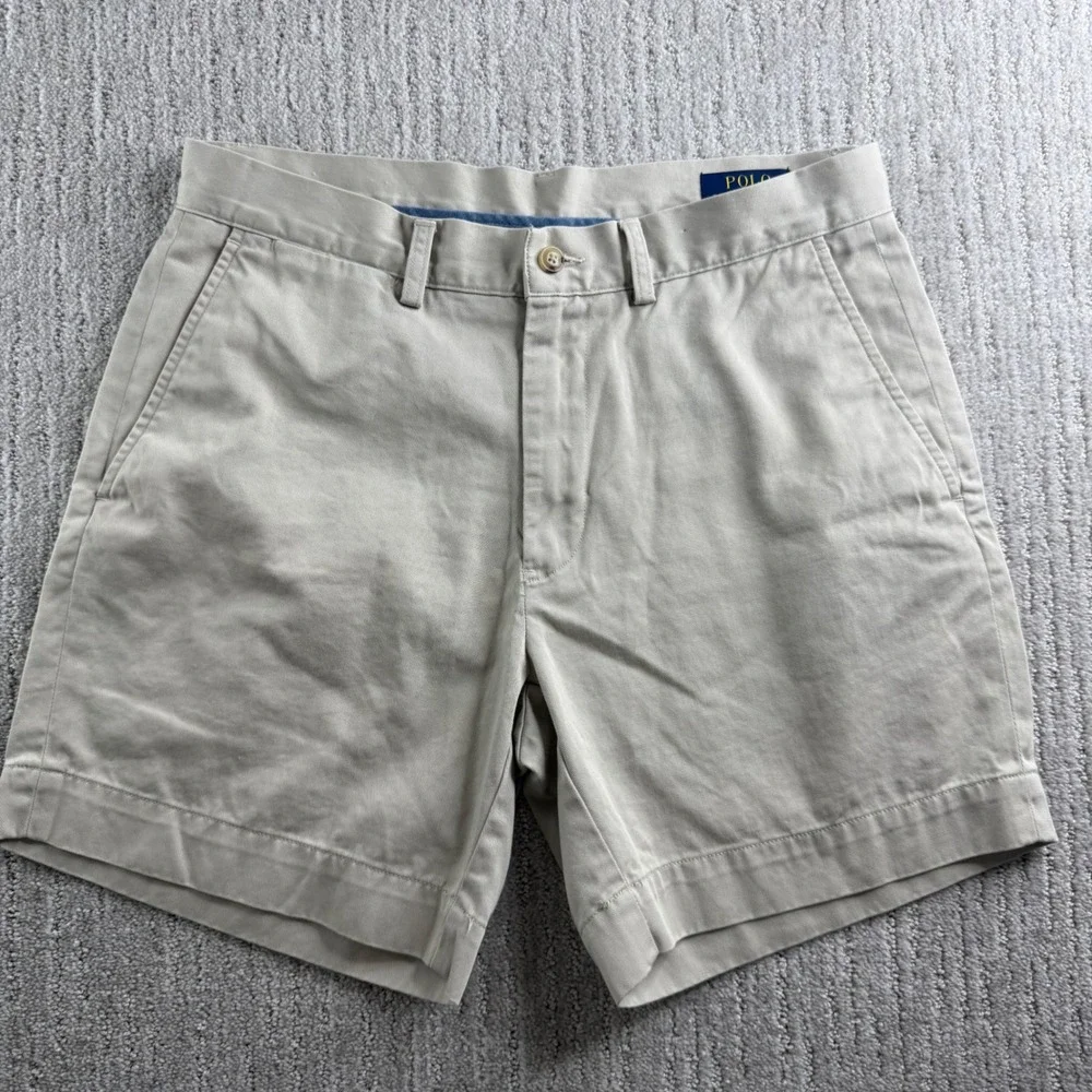 Polo Ralph Lauren Classic Fit Chino Shorts Mens Size 31 Tan Khaki Cotton